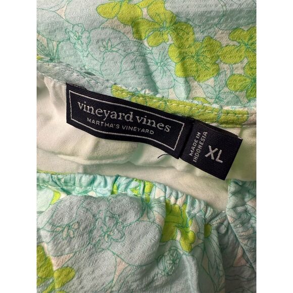 Vineyard Vines Women's XL Puff Sleeve Dress Sydney Floral Easter Summer - Picture 3 of 8